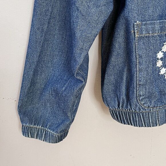 Teddi Women’s Vintage Denim Embroidered Jacket Size XL Mother Pearl Buttons - Picture 9 of 11